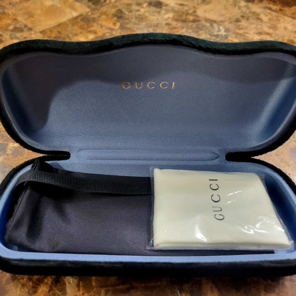 Large Black Velvet Gucci Sunglasses case